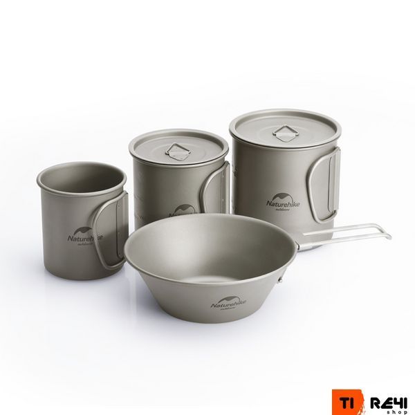 Титанова миска Naturehike NH20CJ004, 300 мл, титан 6927595745755 фото