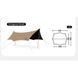 Тент-навіс Naturehike CNK2350WS015 Cloud Skies Tarp Lite, 550x465 см, коричневий 6977465866424 фото 2