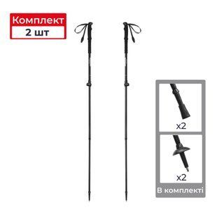 Трекінгові телескопічні палиці 2шт Naturehike CNK2550DS010 Sunlit Terk Base, 60-135 см, чорна 6977465869128_2 фото