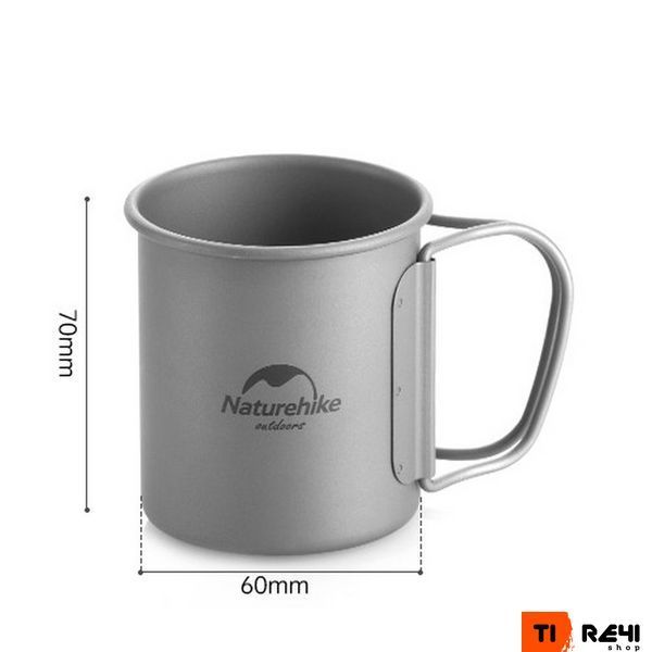 Кружка титанова з ручкою 200 мл Naturehike NH20CJ005 6927595745762 фото
