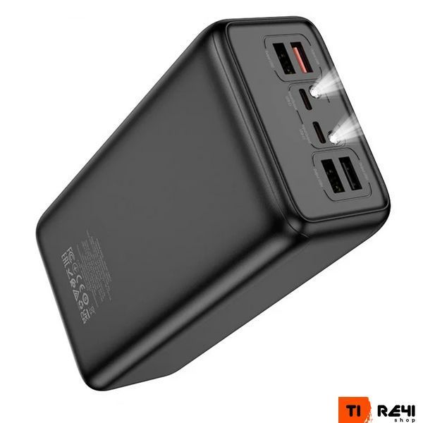 Повербанк Hoco DB81A 50000 mAh 65w для ноутбуків смартфонів з ліхтариком Чорний DB81A фото