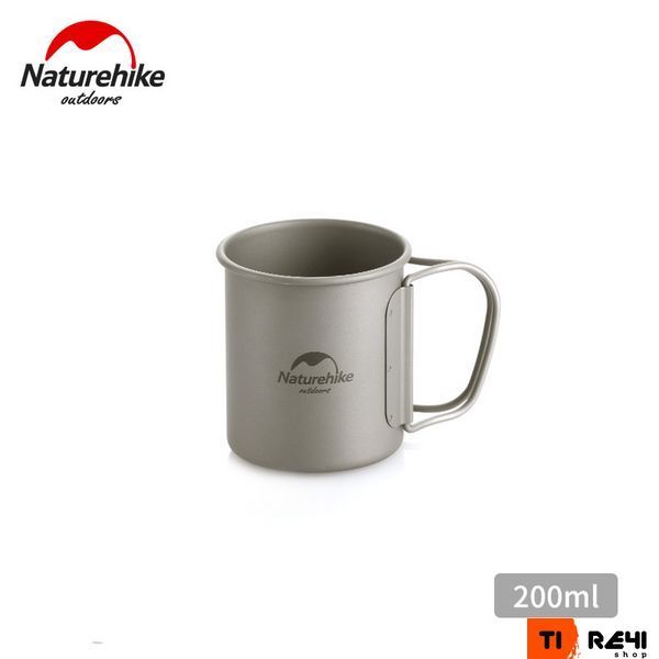 Кружка титанова з ручкою 200 мл Naturehike NH20CJ005 6927595745762 фото