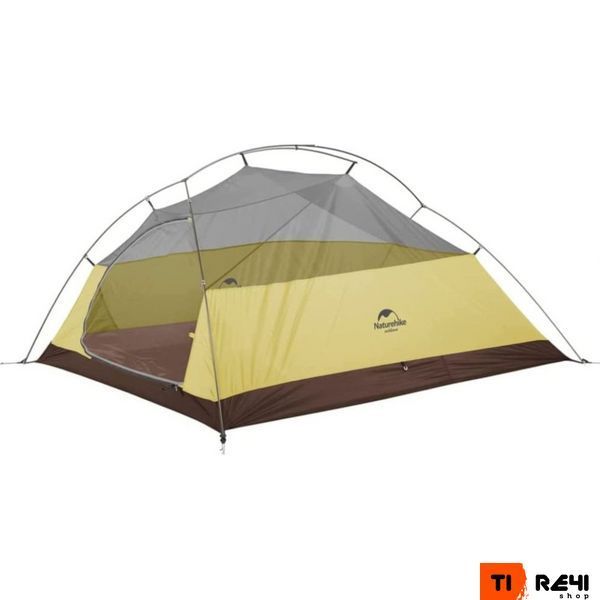 Палатка сверхлегкая трехместная с футпринтом Naturehike Cloud Up 3 Updated NH18T030-T, 20D, темно-зеленая 6927595765685 фото