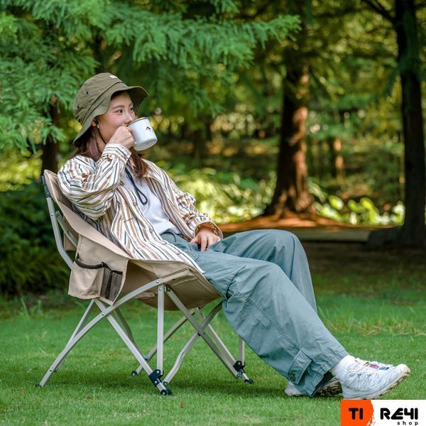 Стул складной Naturehike Stellaluna T04 CNK2550JJ022, углеродистая сталь, черный 6977465866639 фото