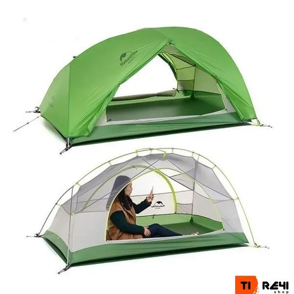 Палатка двухместная с ковриками Naturehike Star River 2 NH17T012-T, светло-зеленая 6927595716496 фото