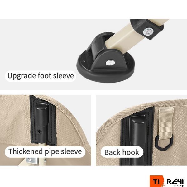 Стул складной Naturehike Stellaluna T04 CNK2550JJ022, углеродистая сталь, черный 6977465866639 фото