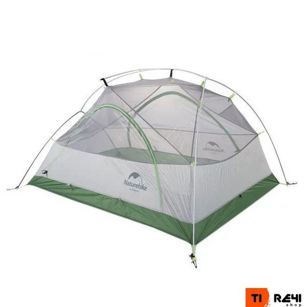 Палатка двухместная с ковриками Naturehike Star River 2 NH17T012-T, светло-зеленая 6927595716496 фото