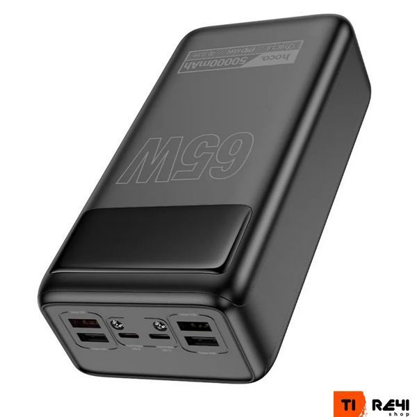 Повербанк Hoco DB81A 50000 mAh 65w для ноутбуків смартфонів з ліхтариком Чорний DB81A фото