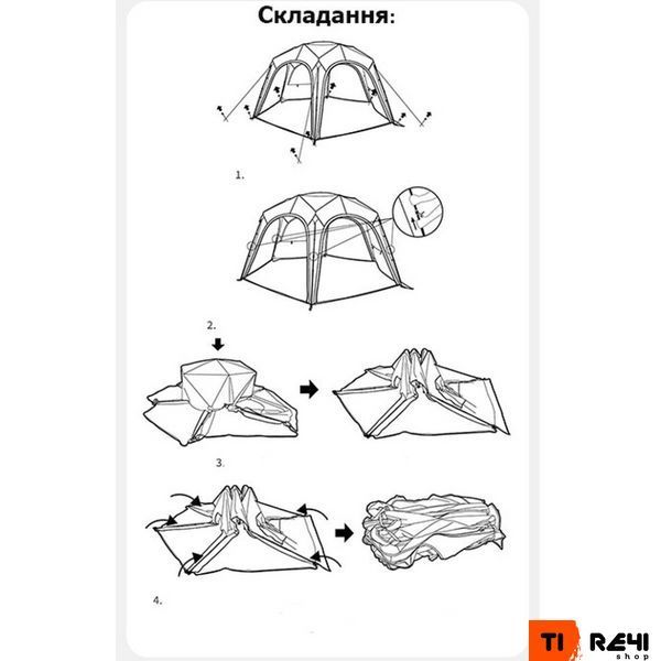Тент для кемпинга Naturehike CNK230WS014, 4.6 м * 4,0 м, бежевый 6927595794685 фото
