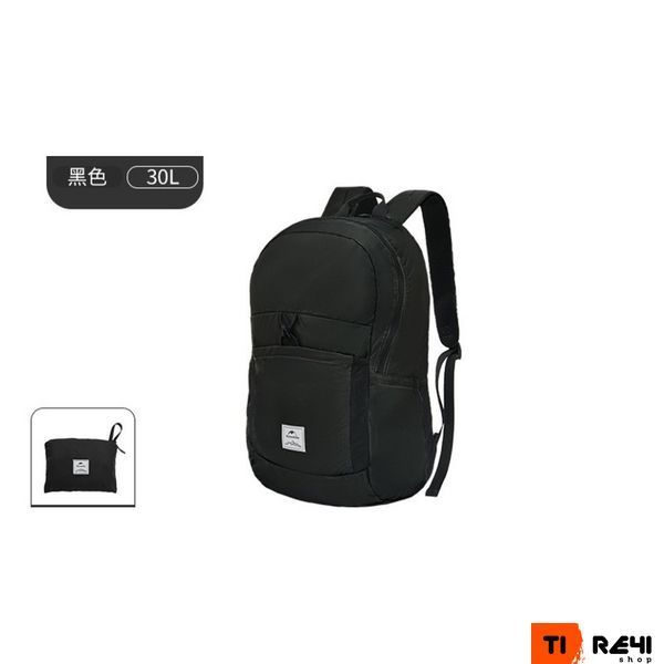 Рюкзак компактний надлегкий Naturehike NH17A017-B Yunyan, 30 л, чорний 6977465868275 фото