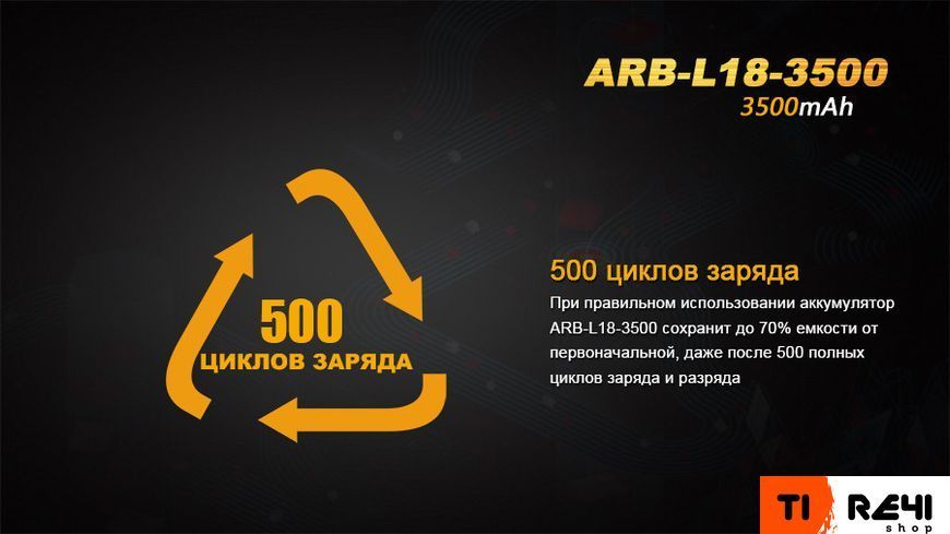 Акумулятор 18650 Fenix (3500 mAh) ARB-L18-3500 фото
