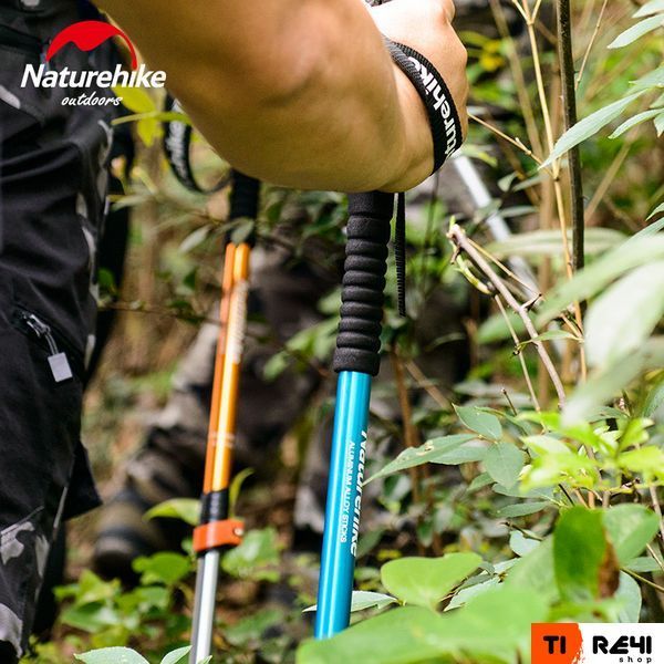 Трекінгова палиця 3-сек. Naturehike Men ST 01 6061 AL NH17D001-Z, алюміній, чорна 6975641885627 фото