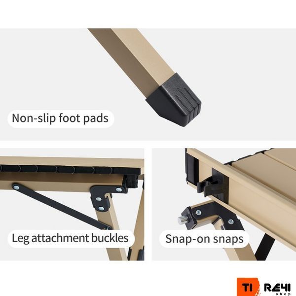 Складной стол Naturehike Star Jane T01 CNK2550JJ018, 119х60 см, углеродистая сталь, бежевый 6977465868046 фото
