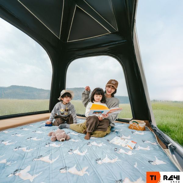 Палатка четырехместная автоматическая надувная с тентом Naturehike Ango CNK2550WS017, коричневая 6977465869852 фото