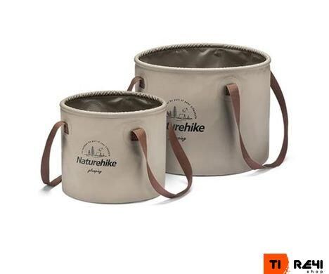 Складное ведро для воды из ПВХ Naturehike NH20SJ040, 10&nbsp;л,&nbsp;светло-коричневый 6927595764619 фото