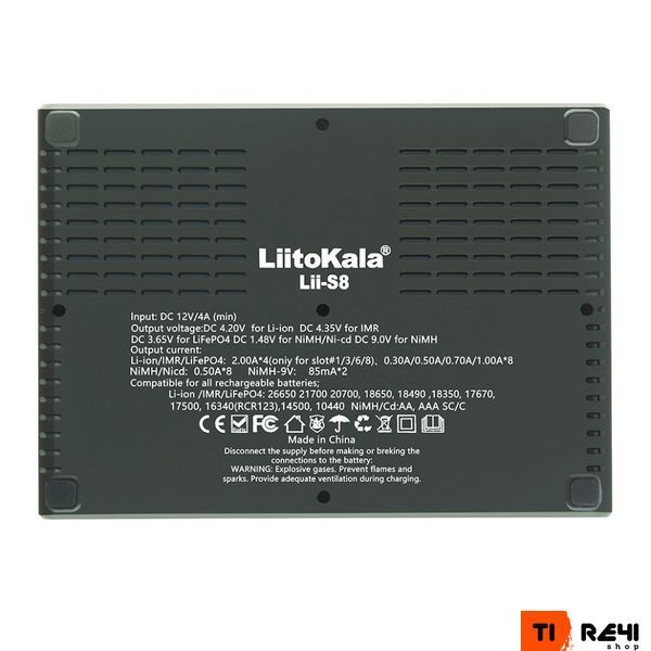 Універсальний зарядний пристрій LiitoKala Lii-S8 EU на 8 каналів Lii-S8 фото