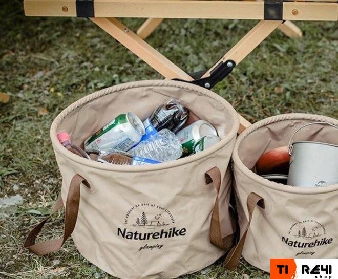 Складное ведро для воды из ПВХ Naturehike NH20SJ040, 10&nbsp;л,&nbsp;светло-коричневый 6927595764619 фото