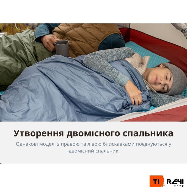 Спальник надлегкий Naturehike Summer LW180 NH21MSD09 лівий, (15&deg;C), p-p XL, зелений 6927595777961-L фото