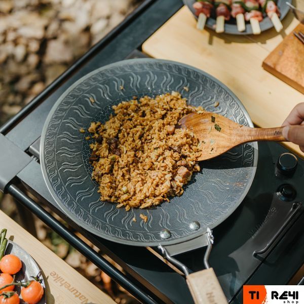 Сковорода из нержавеющей стали со складной ручкой Naturehike CNK2550CF011, 29,5 х 29,5 см 6977465868473 фото