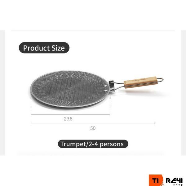 Сковорода из нержавеющей стали со складной ручкой Naturehike CNK2550CF011, 29,5 х 29,5 см 6977465868473 фото