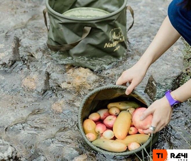 Складное ведро для воды из ПВХ Naturehike&nbsp;NH20SJ040,&nbsp;20&nbsp;л, светло-коричневый 6927595764633 фото