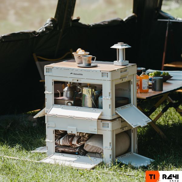 Складаний контейнер Naturehike CNK2450XB020, 52 л, бежево-сірий 6927595798522 фото