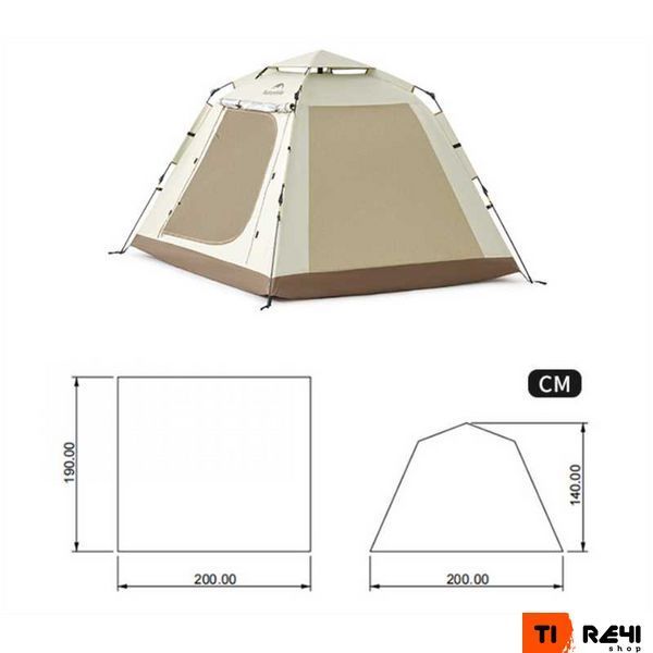 Тент для кемпінгу Naturehike CNK2450WS021, бежевий 6976023922664 фото