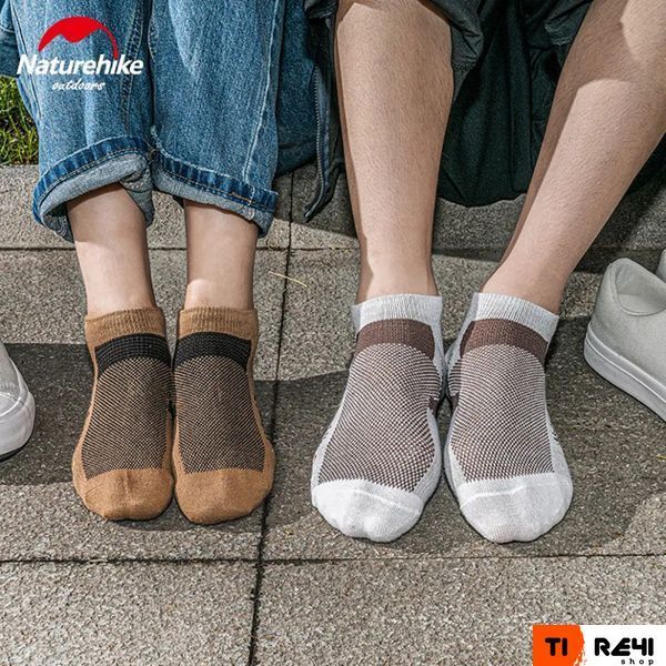 Носки быстро высыхающие Naturehike NH21FS013, 3 пары (бежевые, коричневые, черные), размер М 6927595775080 фото