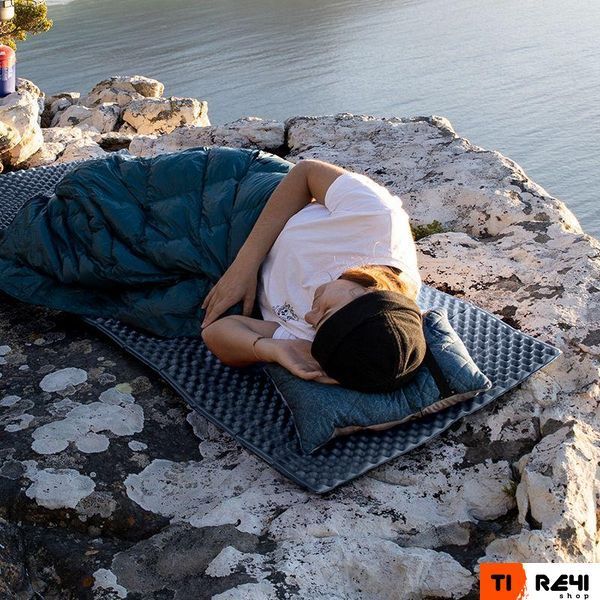 Килимок складаний IXPE Naturehike CNK2300DZ017, алюмінієва плівка, 200x65х2 см, темно-блакитний 6976023923197 фото