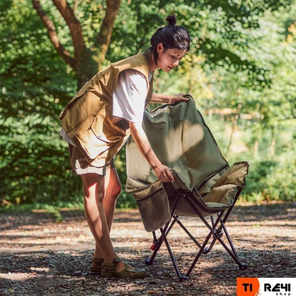 Стул складной Naturehike CNK2450JJ020, оливковый зеленый 6975641880080 фото