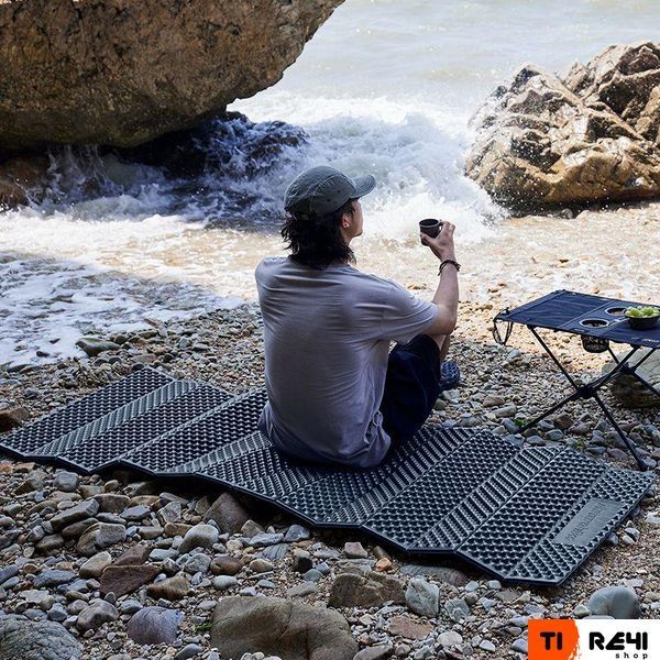 Килимок складаний IXPE Naturehike CNK2300DZ017, алюмінієва плівка, 200x65х2 см, темно-блакитний 6976023923197 фото
