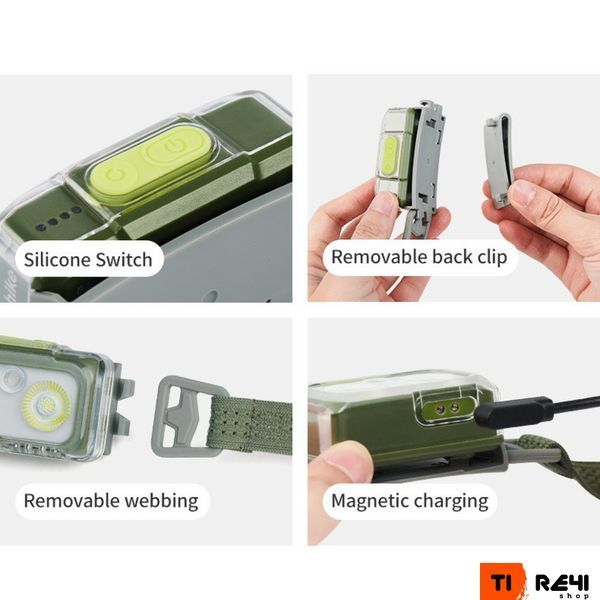 Ліхтар налобний Naturehike CNK2550ZM011, сірий 6977465869906 фото