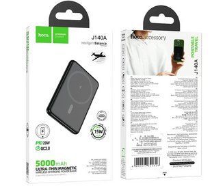 Павербанк HOCO J140A MagSafe 5000mAh зі швидкою 20W та безпровідною зарядкою 14614 фото