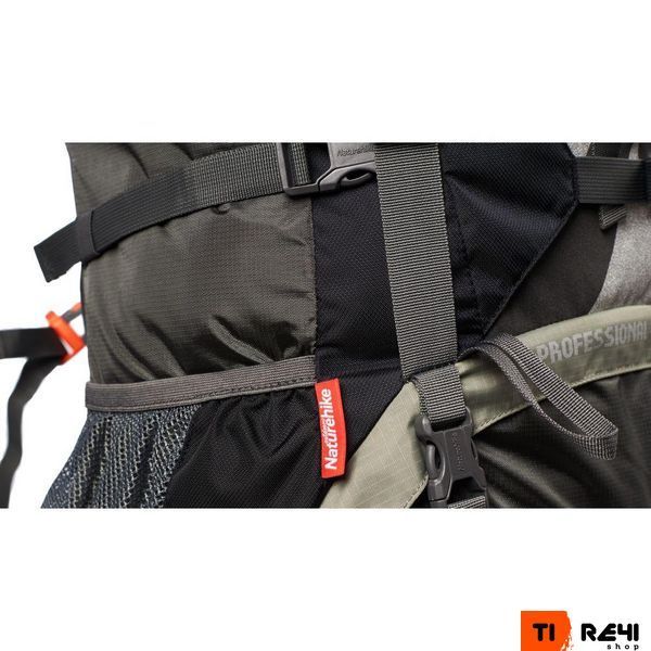 Рюкзак туристичний Naturehike NH70B070-B, 70 л + 5 л, чорно-сірий 6927595709009 фото