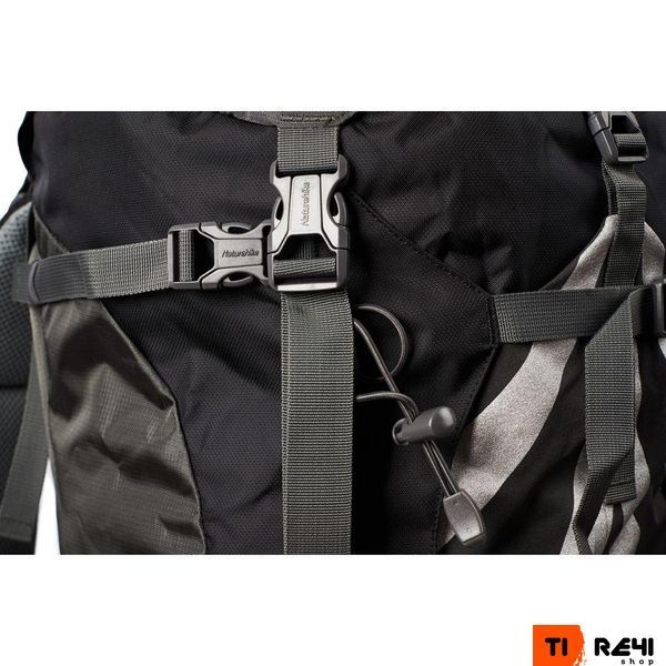 Рюкзак туристичний Naturehike NH70B070-B, 70 л + 5 л, чорно-сірий 6927595709009 фото