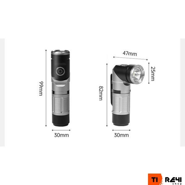 Фонарь с клипсой Naturehike CNK2450ZM013, черно-серый 6976507668521 фото
