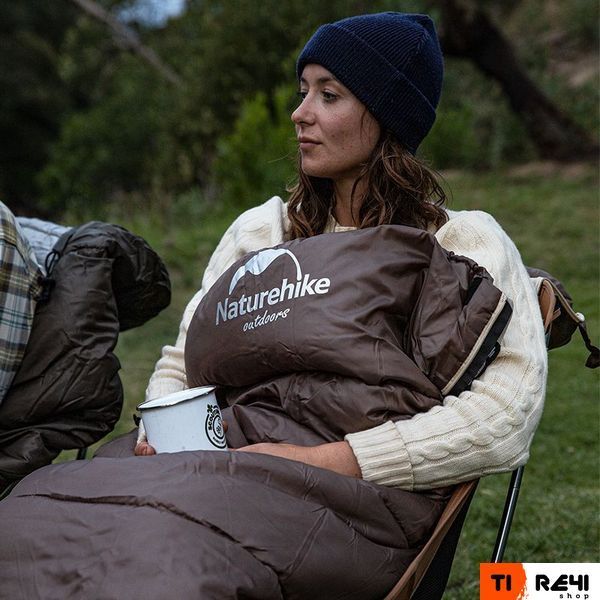 Спальник с капюшоном Naturehike U350S NH20MSD07, (-3&deg;C), левый, коричневый 6927595764312-L фото